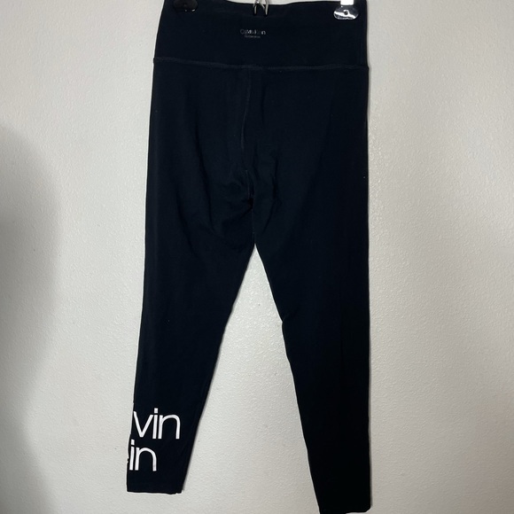 CALVIN KLEIN Performance Logo Women's High Waist 7/8 Leggings Black Size Small - Picture 3 of 6